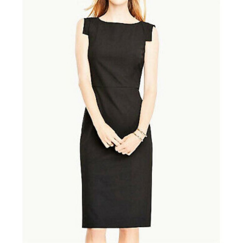Ann Taylor Seasonless Stretch Sheath Dress Black Size 4